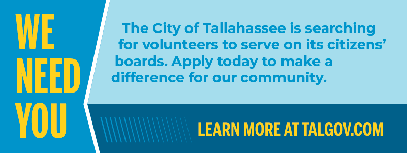 We Need You - The City of Tallahassee is searching for volunteers to serve on its citizens' boards. Apply today to make a difference for our community.