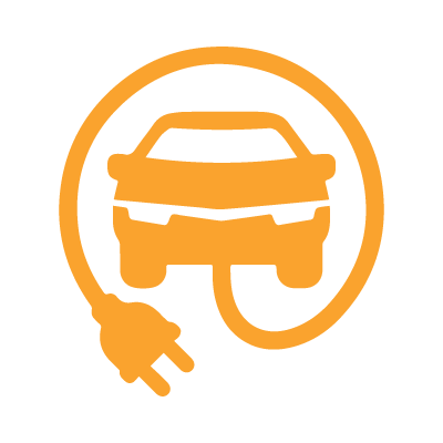 Electric Vehicles Icon  which is a car with a plug in it