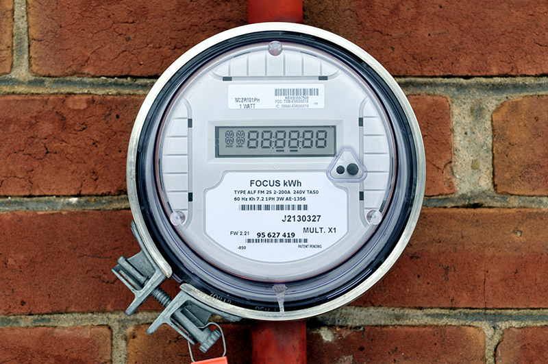 a close up image of an electrical meter